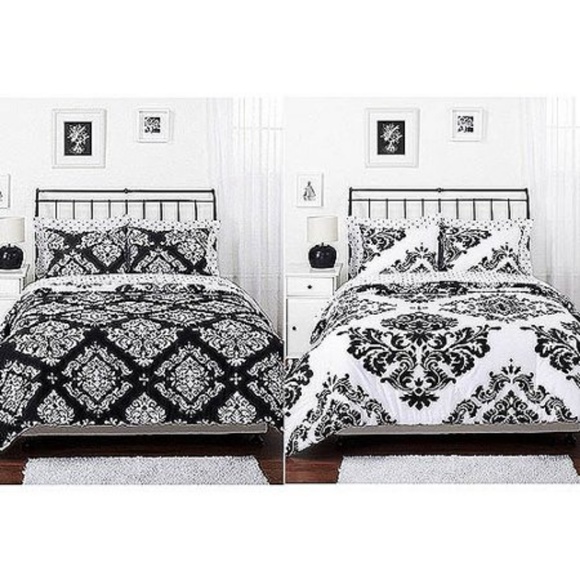 Bedding Damask Comforter Cover Pillow Case Black White Poshmark